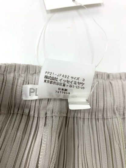 プリーツプリーズイッセイミヤケ PP21-JF492 パンツ 3 シルバー ITA3LXF1LMIO