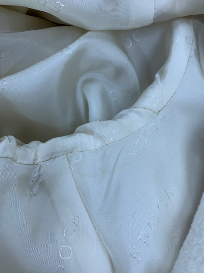 エポカ KN112-471-01 コート 40 アイボリー アンゴラ ウール カシミヤ ラクーンファー ITUM0MH42N4O