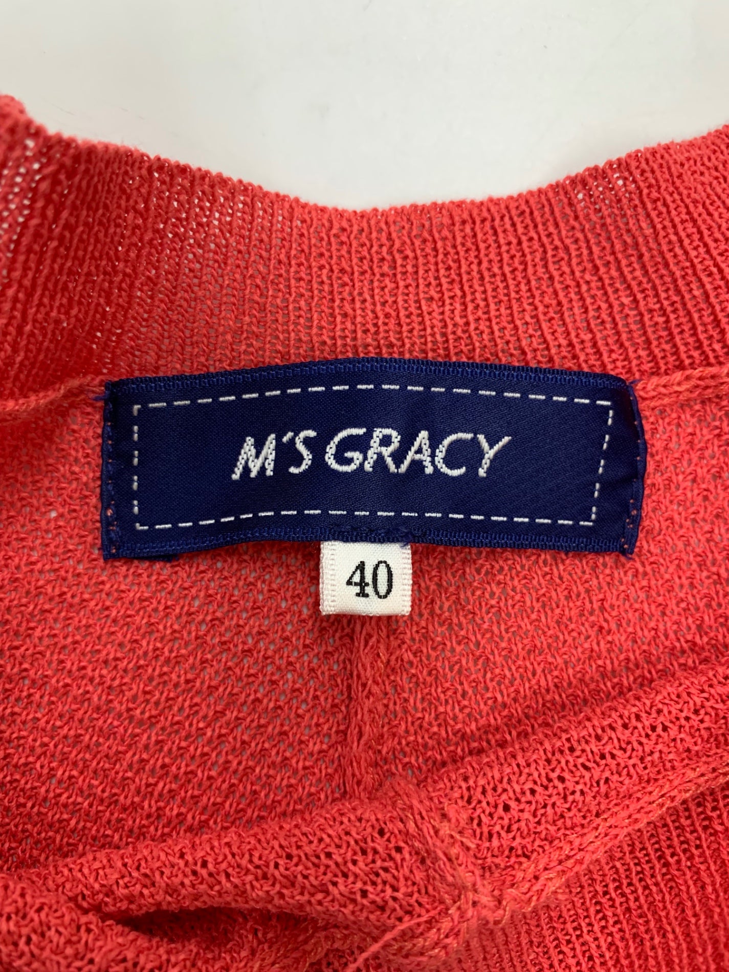 エムズグレイシー 418333 ニット 40 ピンク ブローチ付き | 中古  