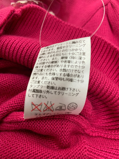 エムズグレイシー 528139 カーディガン 38 ピンク コットン混 シェルボタン ITDG0MYH9QW0