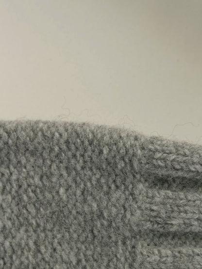 エムズグレイシー 918573 ニット 40 グレー フラワーモチーフ リボン ITKFDAKEA1AO