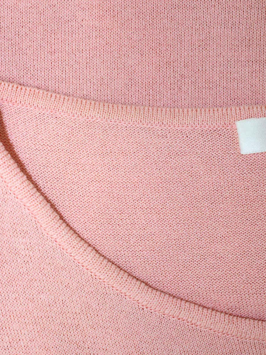 ルネ 6822630 ニットワンピース 34 ピンク フロントジップ リング クルーネック IT4HHBSNWZIC 【SALE】