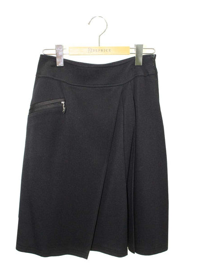 エムズグレイシー Asymmetry Skirt 817565 スカート 38 ブラック ウール混 ITWRLAZLTDCN