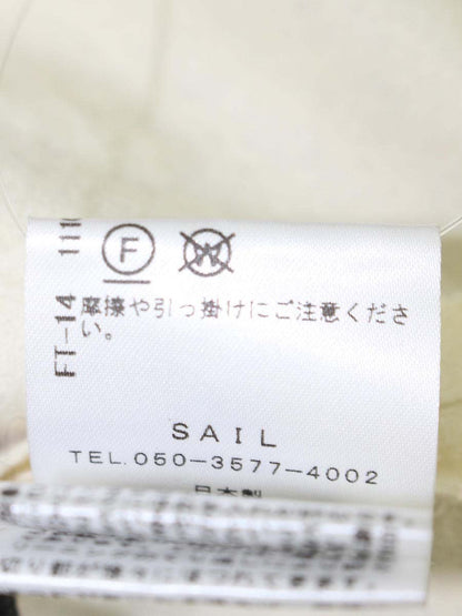 セブンテンバイミホカワヒト オーガンジートップス 1A102 M アイボリー/ブラック ウール IT71HIVT0WB8