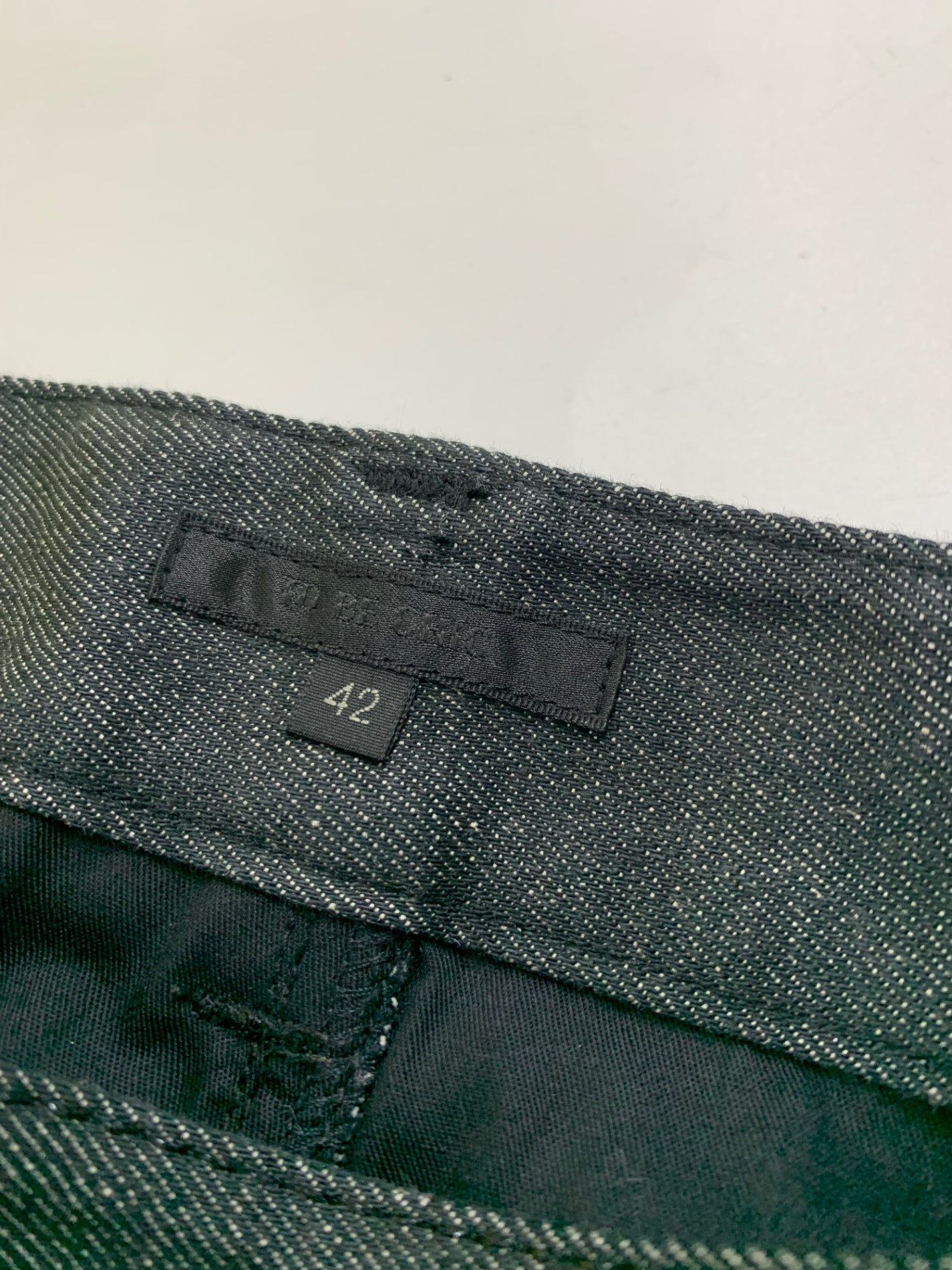 トゥービーシック W5R70-571-09 デニムパンツ 42 ブラック レッキスラビット ファー クロップド 刺繍 ビーズ ITHRFUOCTB9K
