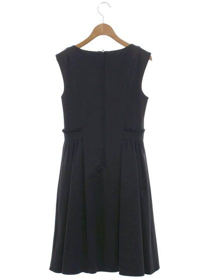 エムプルミエブラック C920-016 ワンピース 34 ネイビー フリル ITL4Q7KTONG0