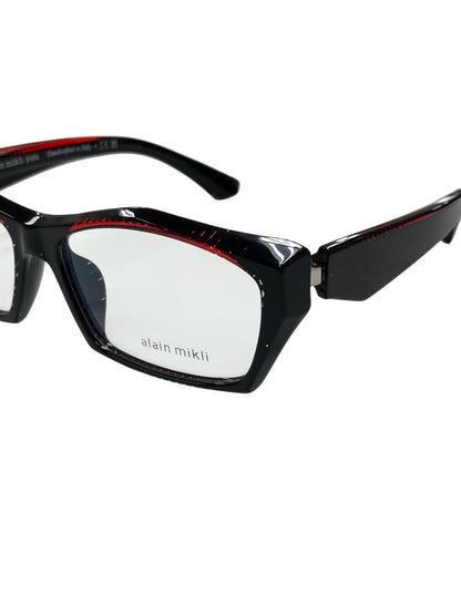 アランミクリ A03525 001 メガネ ブラック Pointillee black  transparent red ITXOTVW7XBAK