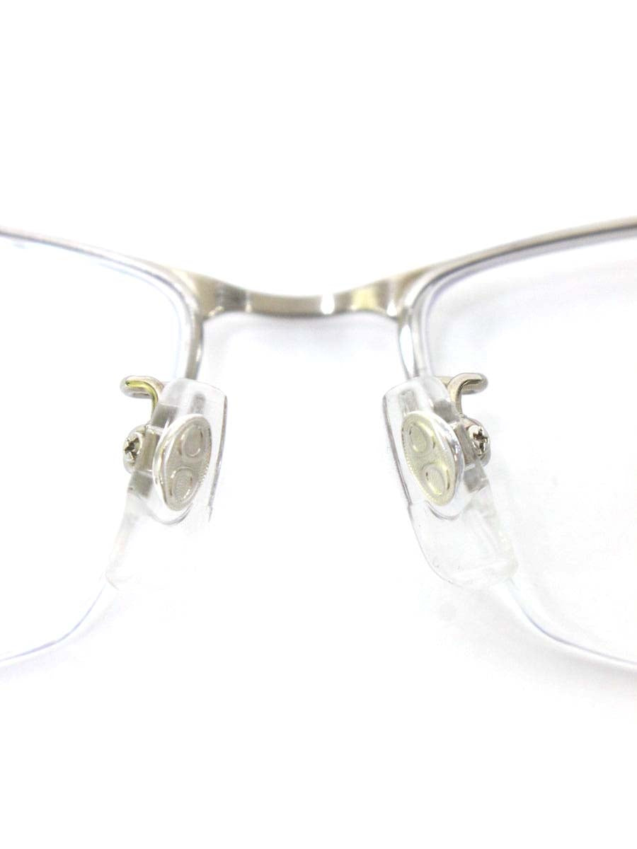 ラインアートシャルマン テノール・コレクション XL1469-LG メガネ シルバー/ネイビー コンビフレーム ハーフリム スクエア ITFMT6CUQTCC 【SALE】