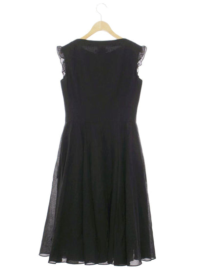 ルネ 5936320 ワンピース 34 ブラック ノースリーブ ワンピースドレス パール フリル ITGPY2BAAJ4C 【SALE】