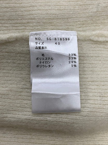 エムズグレイシー Off Shoulder Knit 818596 ニット 40 アイボリー ウール混 ITZ3ZZ984768 【SALE】
