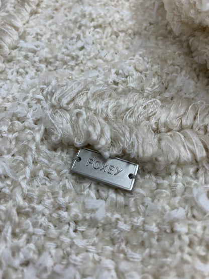 フォクシーブティック Knit Jacket Mirage 43270 ノーカラージャケット 38 ベージュ ツイード調 キュプラ混 麻混 ITGG03YTYTQM