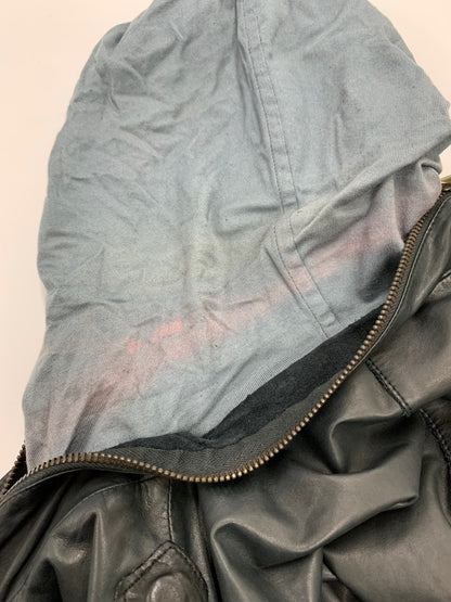 シシ レザージャケット M ブラック フード付き 2way ITQOG0GYQE9S