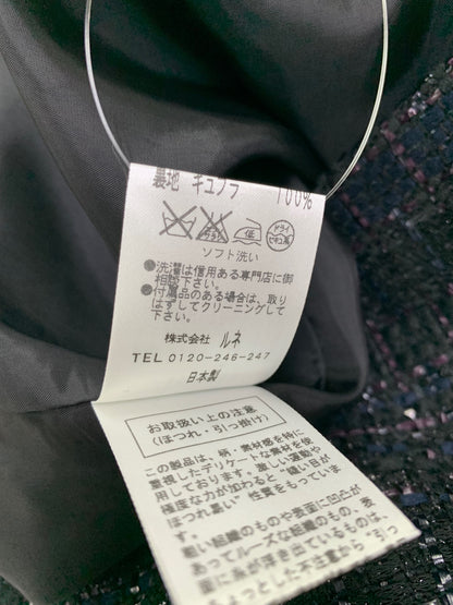 ルネ 6546450 ワンピース 36 ブラック ツイード スタッズ付き ITXGYYQRZK3G