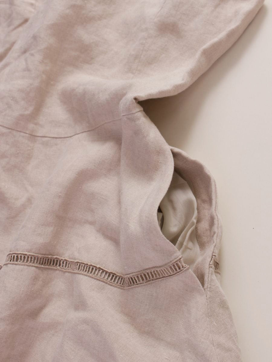 フォクシーブティック Dress Cote d'Azur 34330 ワンピース 38 ベージュ リネン 麻 IT4HD8JUZJWE