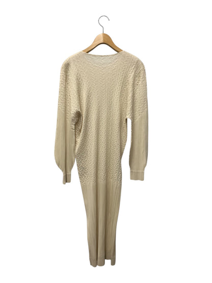 プリーツプリーズイッセイミヤケ PP23JH544 ワンピース 3 アイボリー 雪の結晶 エンボス加工 IT2ATC9EXILE 【SALE】