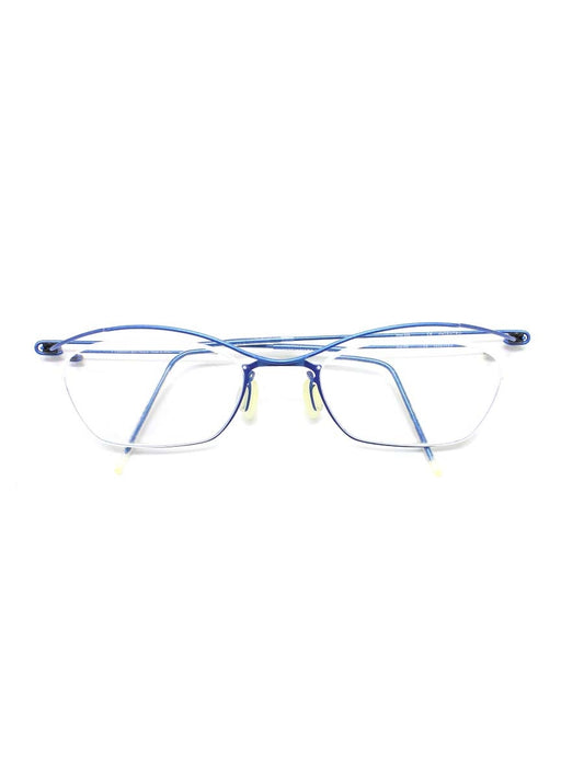 コンセプトワイ Y-03 メガネ ブルー チタニウムフレーム ハーフリム スクエア ITO7MDFI5BKS
