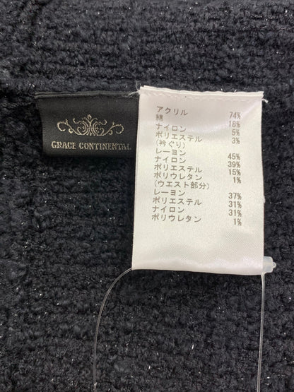 グレースコンチネンタル 01241-33068 ワンピース 36 ブラック ニット ラメ IT27WM3E0CV5