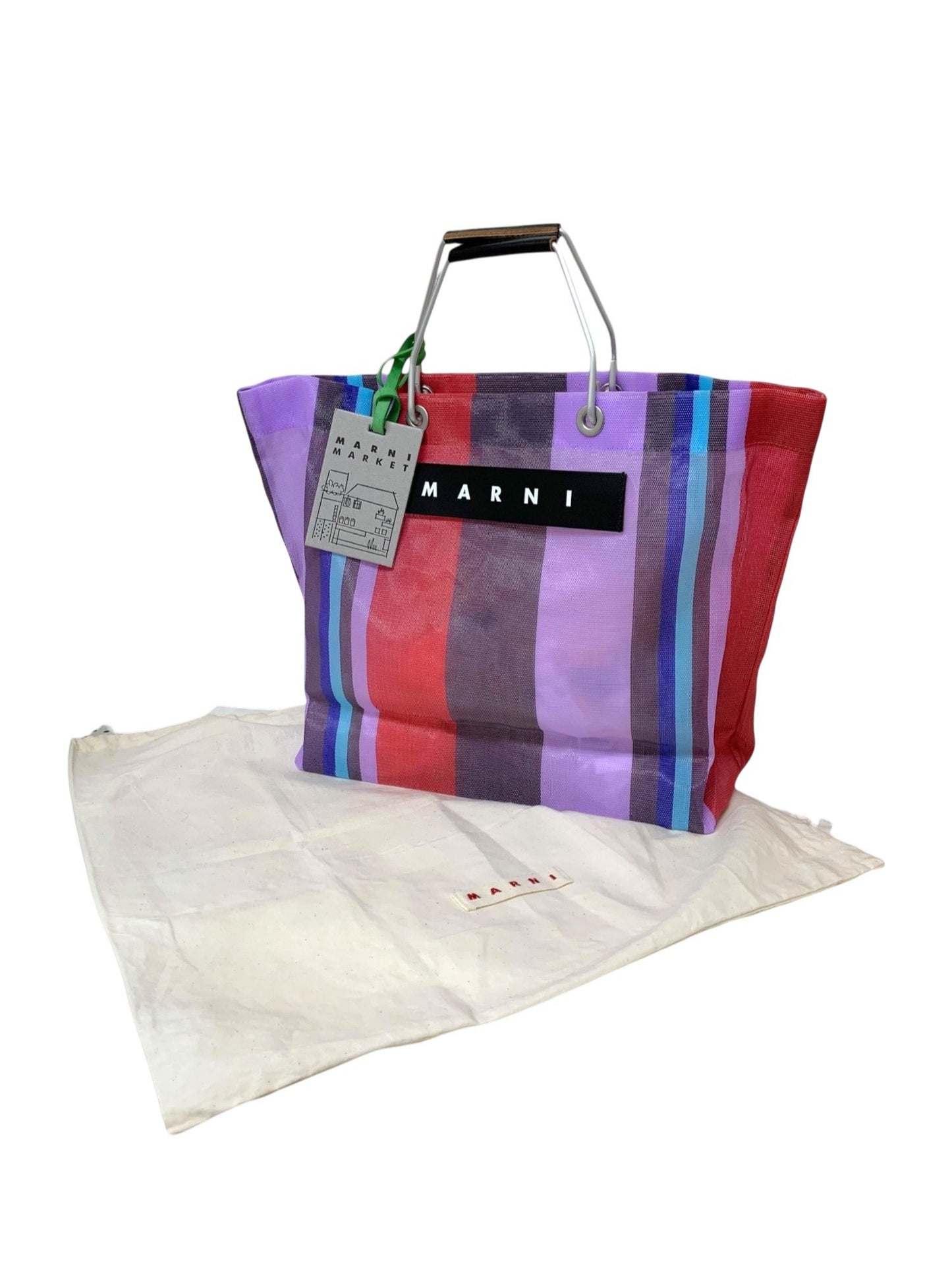 マルニ MARNI MARKET ストライプバッグ SHMHR08A01 TN296 STB56 ロイヤル ITKYQ3SXKK64