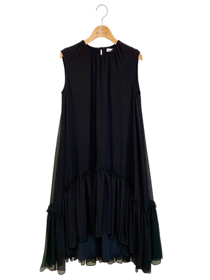 アディアム Sleeveless Plisse Dress 41808 ワンピース 0 ブラック フリル IT510QJ3VEZ5