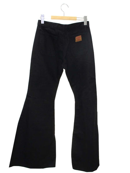 バイソン ビッグベルボトム 1610 デニムパンツ 32 ブラック フォーパッチ ボタンフライ ブーツカット ITBPK229MKJU