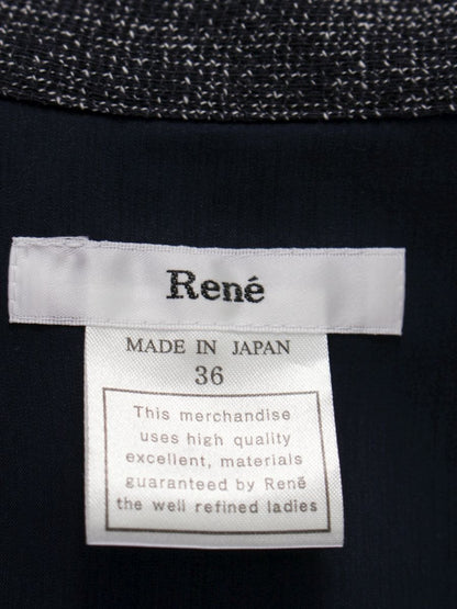 ルネ 6016467 ワンピース 36 ネイビー ボウタイ ITE4T9C24ZPW