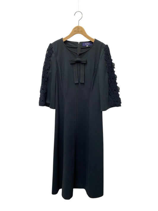 エムズグレイシー 111120 ワンピース 38 ネイビー レース付きレディシックドレス ITTXSZRA8NP4