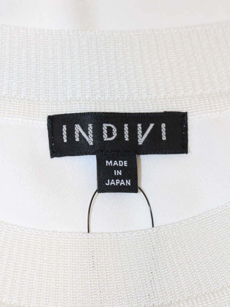 インディヴィ 2985 203 カットソー 38 ホワイト IT2DH4QKZUUS