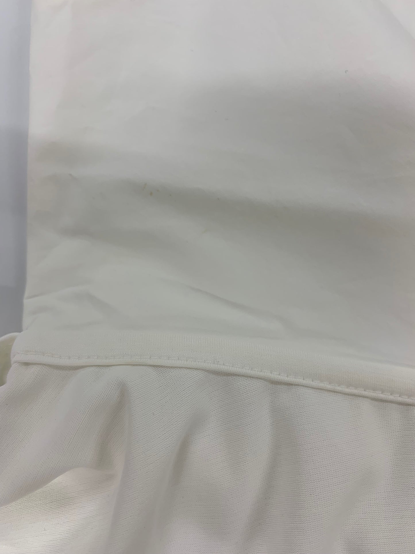 エムズグレイシー 015331 カットソー 38 ホワイト ロールカラー バックボタン ITW0SLD35DDV