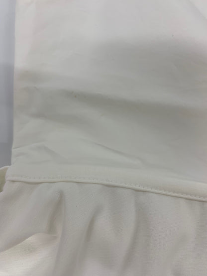 エムズグレイシー 015331 カットソー 38 ホワイト ロールカラー バックボタン ITW0SLD35DDV