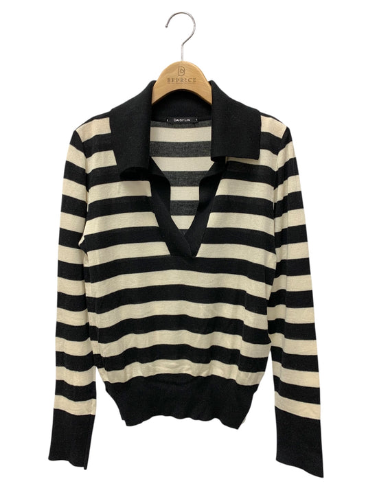 デイジーリン Knit Top Rugger Fan 06233 ニット 40 ブラック Ｖネック ITSCBC7EPXI8