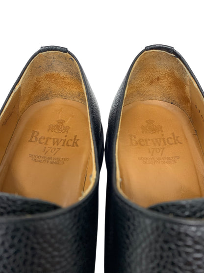 バーウィック1707 3069 ローファー 7 ブラック ダブルモンクストラップ ITE39PFHE2ZG