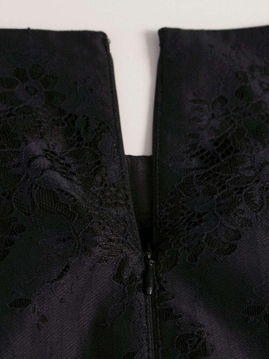 エムズグレイシー 721392 ワンピース 38 ブラック レース ITBRYOP548X4