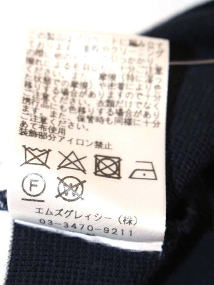 エムズグレイシー 918132 ニット セーター 40 ネイビー イカリマーク ITBD7SEMWFAQ
