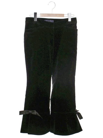 エムズグレイシー 526502 パンツ 40 ブラック ベロア リボン ITIGSJXWCUIC