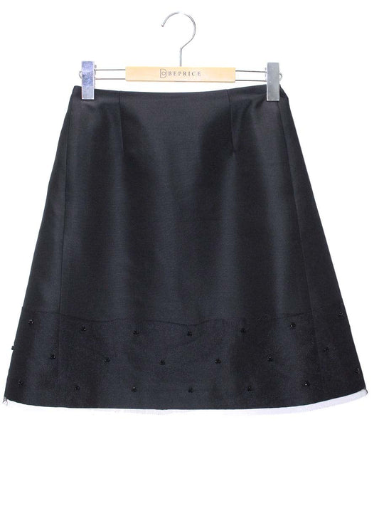 フォクシーブティック 37153 スカート 38 ブラック ビジュー ITH2M35J0YNO