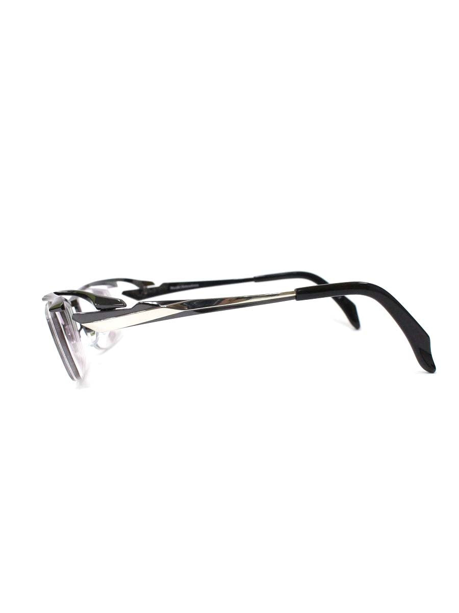 マサキマツシマ MF-1256 メガネ ガンメタル/シルバー/ブラック スクエア ハーフリム メタルフレーム ITRJYR1LN6TQ