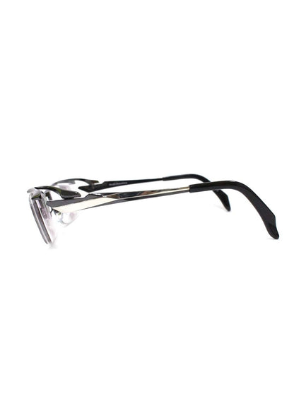 マサキマツシマ MF-1256 メガネ ガンメタル/シルバー/ブラック スクエア ハーフリム メタルフレーム ITRJYR1LN6TQ