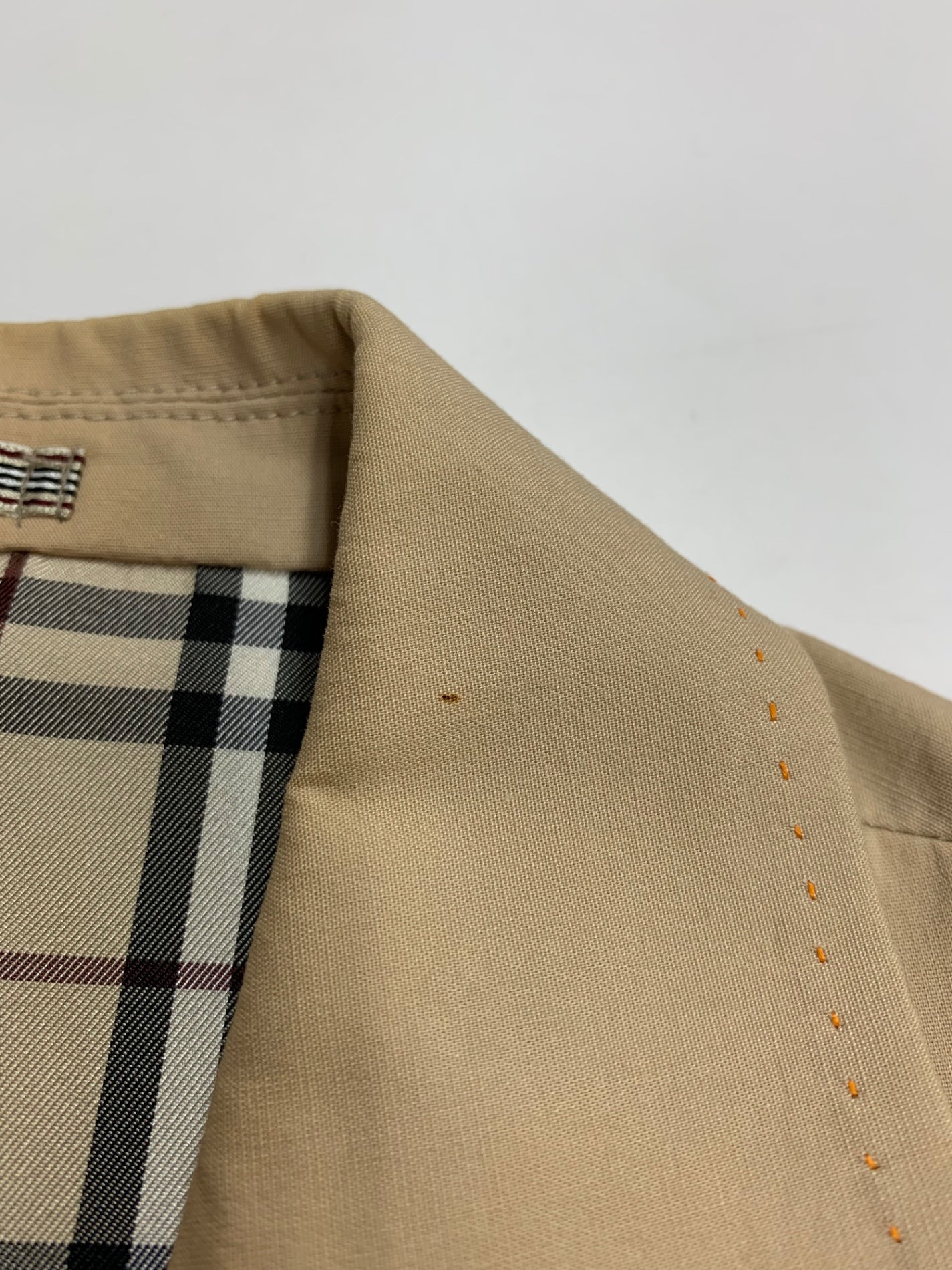 バーバリーブラックレーベル BME72-402-44 テーラードジャケット M ベージュ オレンジステッチ ITOT1HMBPCZ2