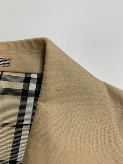 バーバリーブラックレーベル BME72-402-44 テーラードジャケット M ベージュ オレンジステッチ ITOT1HMBPCZ2