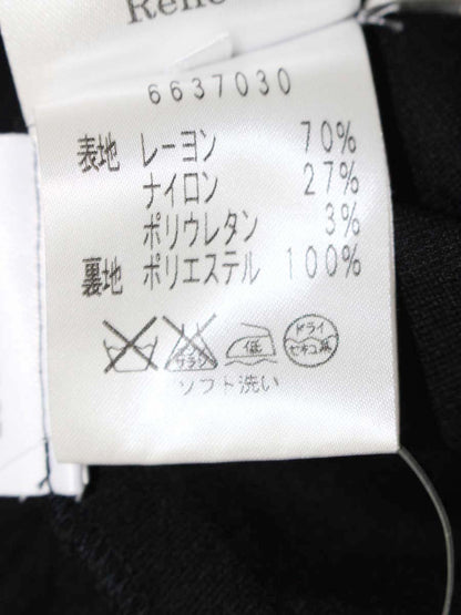 ルネ relax 6637030 パンツ 34 ブラック ストレッチ ワイド ITIJXMC5ERUW 【SALE】