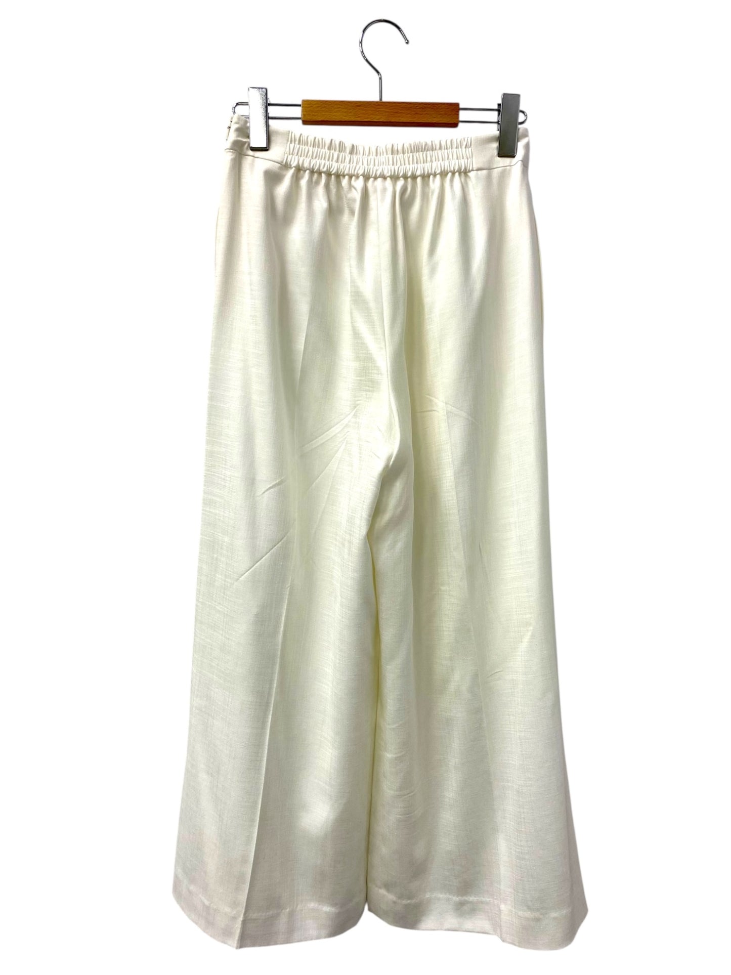 フォクシーニューヨーク Pants Addison 43486 パンツ 38 ホワイト ワイド タック IT09MFCYF62Q