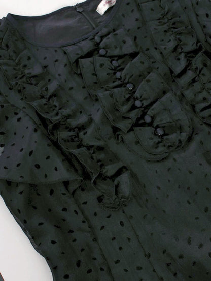 スーパービューティー ワンピース 42 ブラック フリル レース ITA0NY3R6SW0