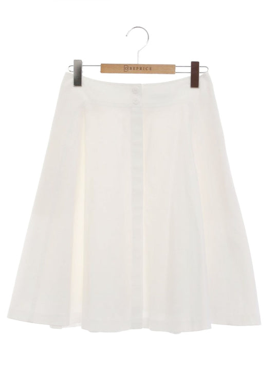 フォクシーブティック リリー 35688 スカート 38 ホワイト タックフレア IT6XQD17S524 【SALE】
