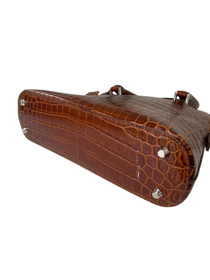 フォクシーブティック Coco Grande 40352 ハンドバッグ ブラウン クロコ型押し レザー 2WAY IT91URU5Q5KH