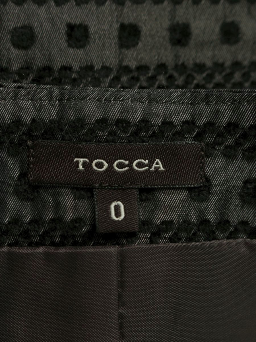 トッカ JKTOGA0220 ジャケット 0 ブラック ノーカラー　刺繍 ITC70MZ498L8