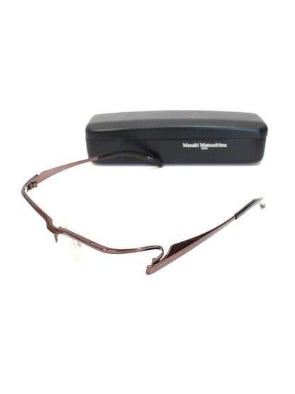 マサキマツシマ MF-1148 メガネ ワインレッド メタルフレーム ナイロール スクエア ITQW42027GQW