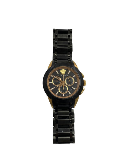 ヴェルサーチェ VEM8 腕時計 ブラック メデューサ クロノグラフ デイト ITD74F2J7KO0