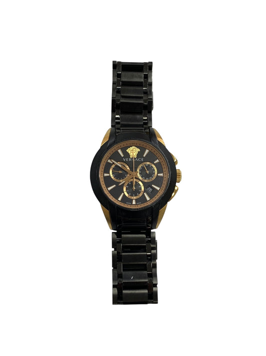 ヴェルサーチェ VEM8 腕時計 ブラック メデューサ クロノグラフ デイト ITD74F2J7KO0