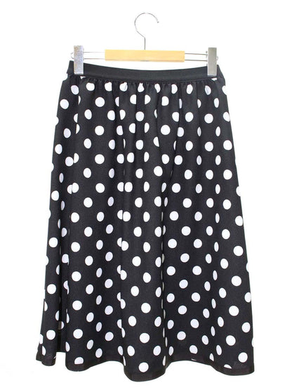 エムズグレイシー 017310 スカート 38 ブラック 水玉 フレア ITUYU34TSORS