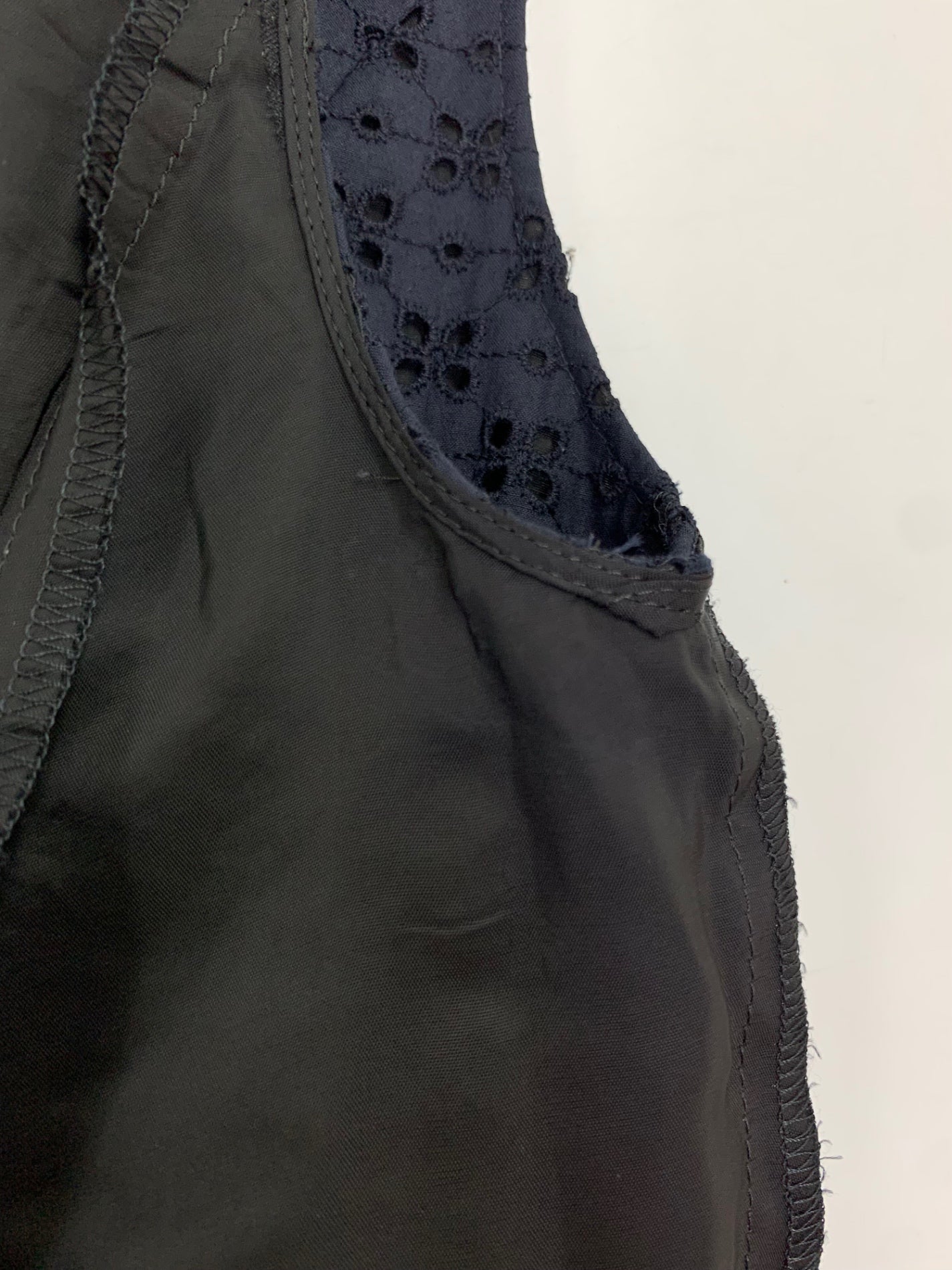フォクシーブティック Dress Champ de Fleurs 43793 ワンピース 38 ネイビー ノースリーブ 刺繍 ITNNTMJJ90US